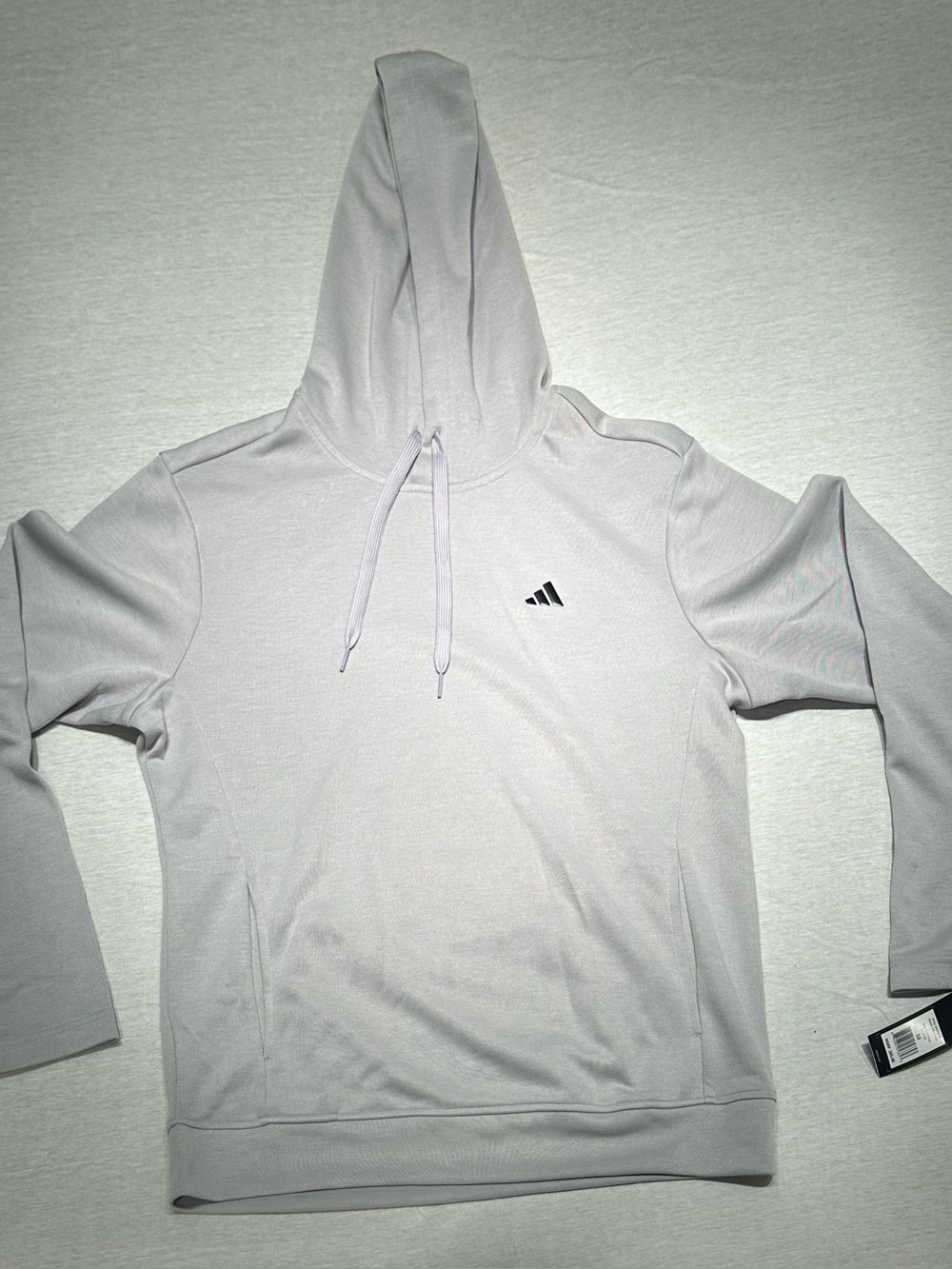 NWT adidas Men's Elevated Pullover Hoodie Medium - Heather Grey